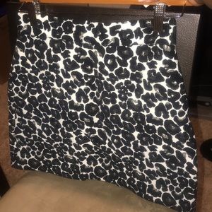 Topshop leopard print textured skirt